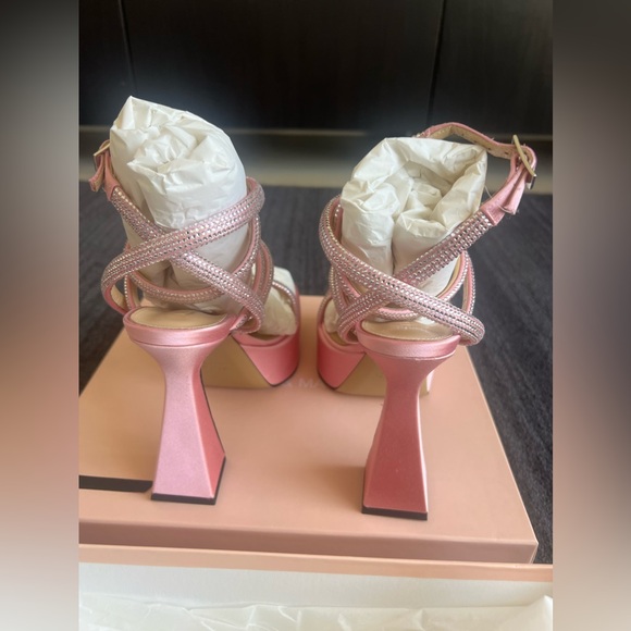 MACH & MACH Pink Syndey 140 Heeled Platform Sandals - Picture 4 of 10